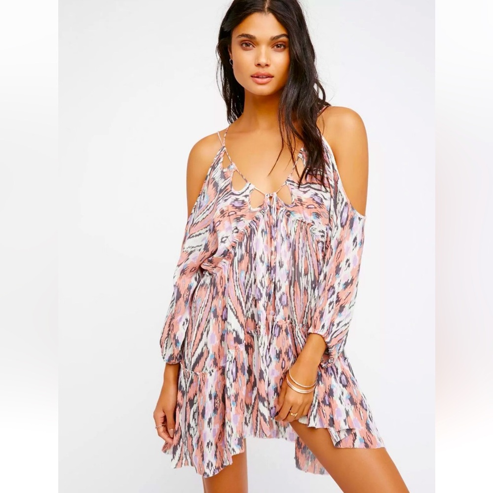 Free People | Monarch Cold Shoulder Dress Pink Sz S